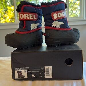 Sorel Kids Snow Boots - Black and Red